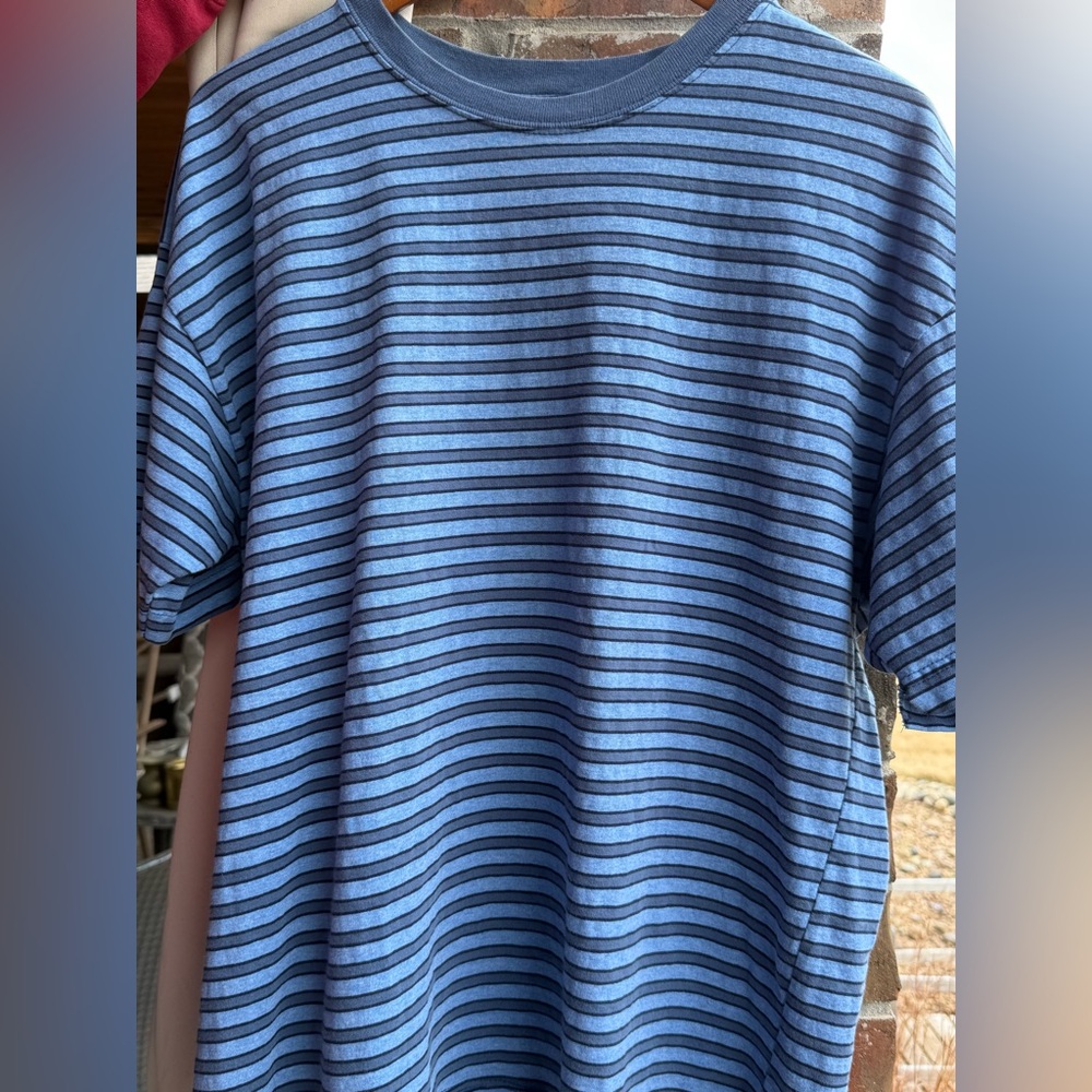 XL Blue Striped Women’s Canyon River Blues T-Shirt - Picture 9 of 9